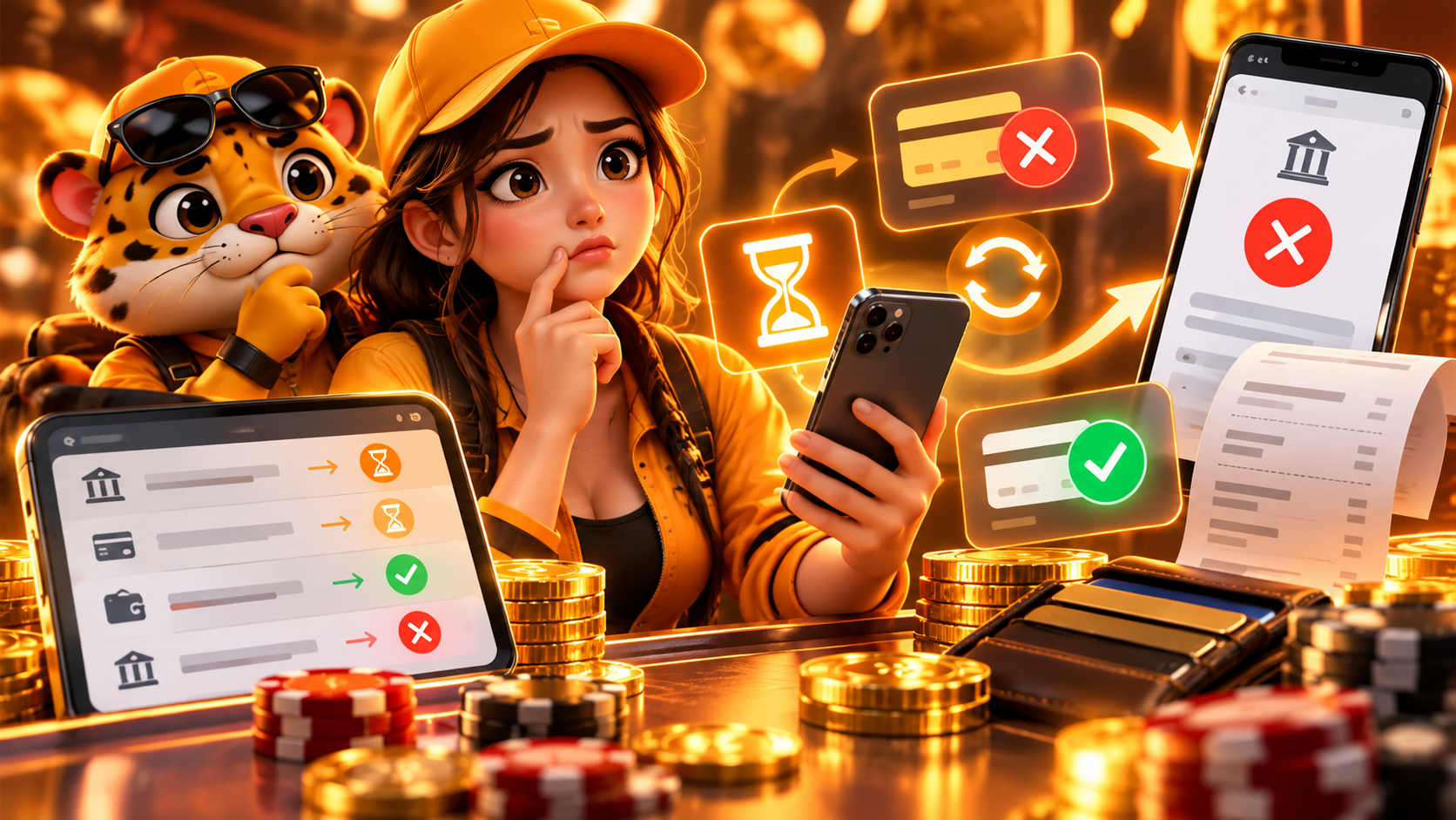 Online payment troubleshooting showing pending transactions and payment security